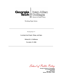 LEARNING FROM PEOPLE, THINGS, AND SIGNS