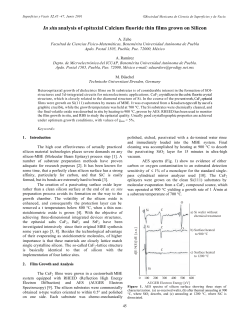 In situ analysis of epitaxial Calcium fluoride thin films