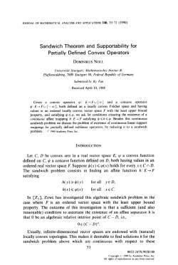 Sandwich Theorem and Supportability for Partially Defined Convex