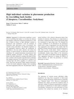 High individual variation in pheromone production by tree