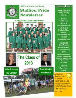 April/May 2013 - Williamsburg Academy