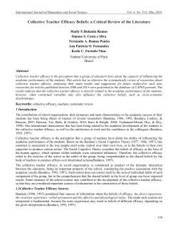 Collective Teacher Efficacy Beliefs