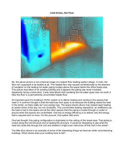 Cold Drinks, Hot Floor No, the above picture is not a thermal image