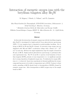 Interaction of energetic oxygen ions with the beryllium tungsten alloy