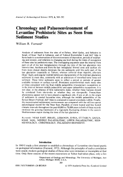 Chronology and Palaeoenvironment of Levantine