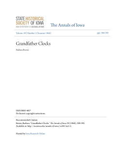 Grandfather Clocks - Iowa Research Online