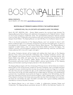 boston ballet presents marius petipa`s the sleeping beauty