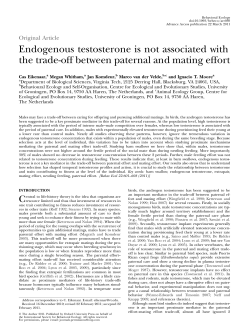 Endogenous testosterone is not associated with