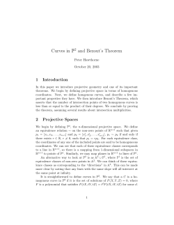 Curves in P2 and Bezout`s Theorem