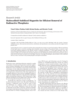 Hydrocolloid-Stabilized Magnetite for Efficient Removal of