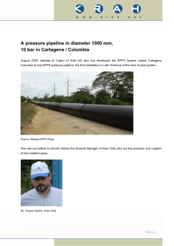 A pressure pipeline in diameter 1000 mm, 10 bar in Cartagena