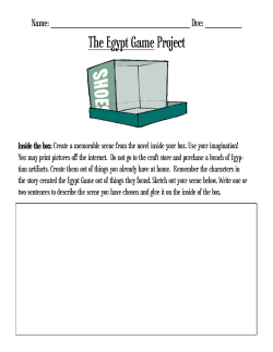 The Egypt Game Project