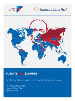 russia`s bad example - Free Russia Foundation