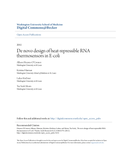 De novo design of heat-repressible RNA thermosensors in E-coli