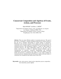 Concurrent Composition and Algebras of Events