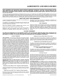agreements and disclosures
