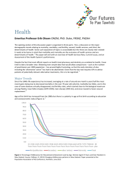 Health - Royal Society of New Zealand