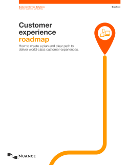 Customer experience roadmap