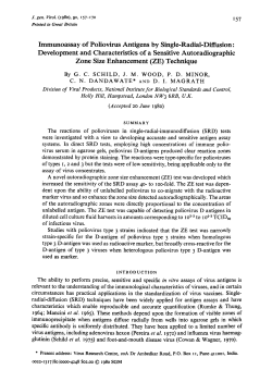 Immunoassay of Poliovirus Antigens by Single-Radial