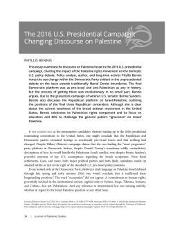 The 2016 U.S. Presidential Campaign: Changing Discourse on