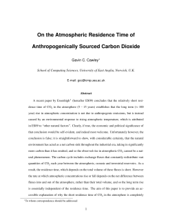 On the Atmospheric Residence Time of