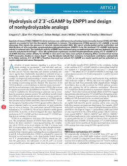 cGAMP by ENPP1 and design of nonhydrolyzable analogs