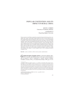 (2005) -- "Popular Contention and its Impact in Rural China"