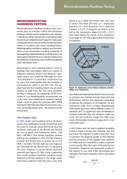 Microindentation Hardness Testing