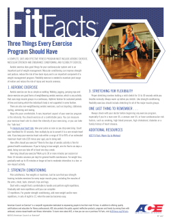 Three Things Every Exercise Program Should Have