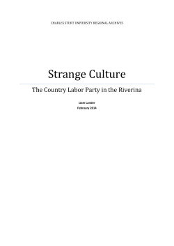Strange Culture - Charles Sturt University