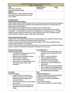 Lesson Plan 7 - Augusta Canal