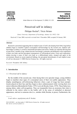 Perceived self in infancy