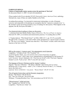 revisions for final week