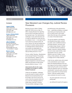 New Maryland Law Changes Key Judicial Review Provisions