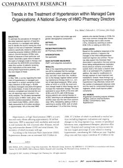 comparative research - Academy of Managed Care Pharmacy
