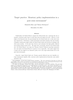 Target practice: Monetary policy implementation in a post