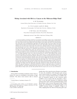 Mixing Associated with Sills in a Canyon on the Midocean Ridge