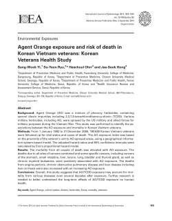 Agent Orange exposure and risk of death in Korean Vietnam veterans