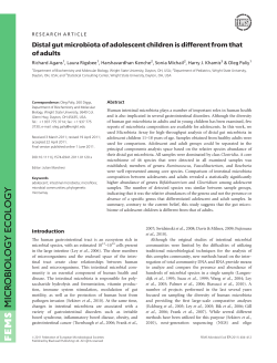 Distal gut microbiota of adolescent children is different from that of