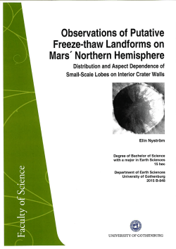 Observations of Putative Freeze-thaw Landforms on Mars` Northern