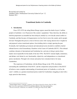 Transitional Justice in Cambodia-1