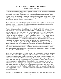 THE BANKRUPTCY OF THE UNITED STATES