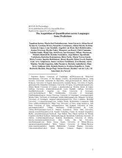 Quantification in Spanish-speaking Children with Language