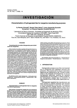 Characterization of hydrogenated fats for margarine