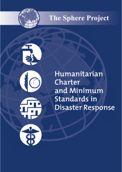 Humanitarian Charter and Minimum Standards in Disaster