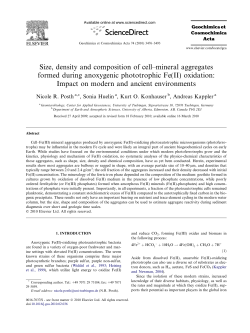 Posth, N.R., Huelin, S., Konhauser, K.O., Kappler, A. (2010)