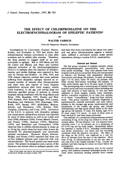 the effect of chlorpromazine on the electroencephalogram of