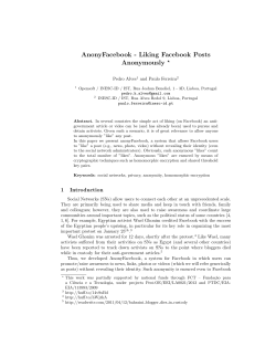 AnonyFacebook - Liking Facebook Posts Anonymously - INESC-ID