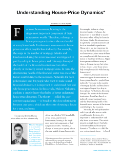 Understanding House-Price Dynamics