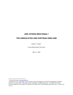 are voters irrational? the uneducated and partisan ones are